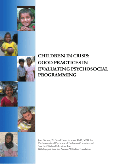 children in crisis: good practices in evaluating psychosocial