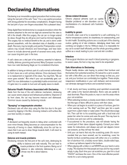 Declawing Alternatives