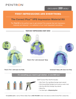 The Correct Plus&trade; VPS Impression Material Kit
