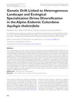 Genetic Drift Linked to Heterogeneous Landscape and Ecological
