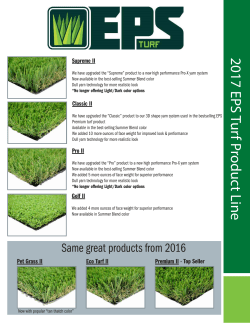 2017 EPS Turf Product Line