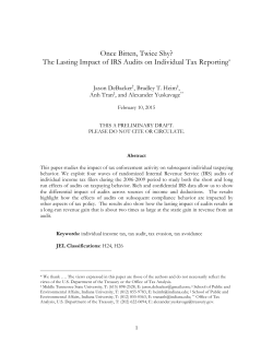 The Lasting Impact of IRS Audits on Individual Tax Reporting