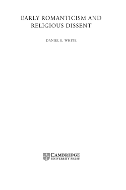 early romanticism and religious dissent