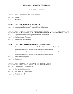 NJAC 6A:31, Renaissance Schools