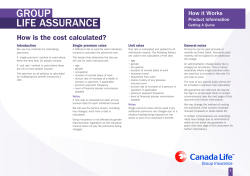 group life assurance - How it Works