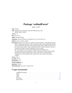 Package `ordinalForest`
