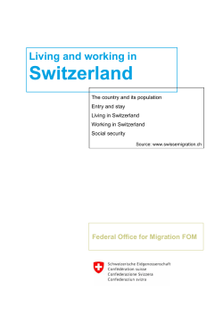 Living and working in Switzerland