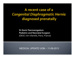 A recent case of a Congenital Diaphragmatic Hernia diagnosed