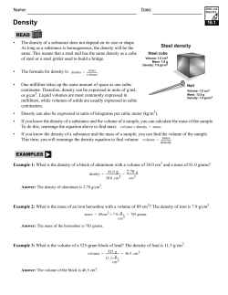 Unit 7: Changes in Matter