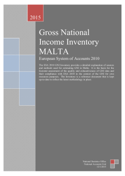 Gross National Income Inventory MALTA