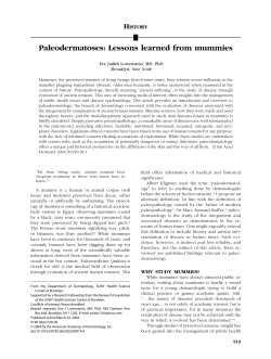 Paleodermatoses: Lessons learned from mummies