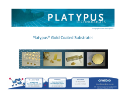 Platypus&reg; Gold Coated Substrates