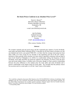 Do Stock Prices Conform to an Absolute Price Level?