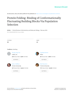 Protein Folding: Binding of Conformationally Fluctuating Building