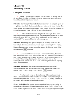Chapter 15 Traveling Waves