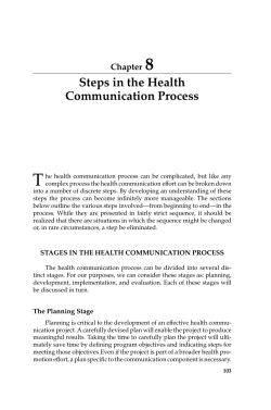Steps in the Health Communication Process