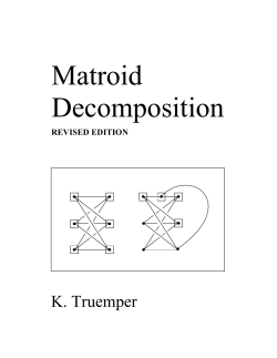 Matroid Decomposition - The University of Texas at Dallas