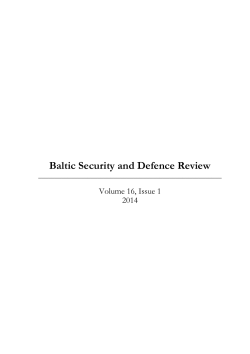 Baltic Security and Defence Review