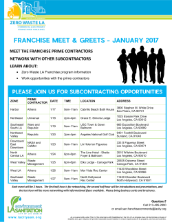 network with other subcontractors meet the franchise prime contractors