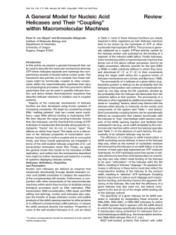 Review A General Model for Nucleic Acid Helicases and Their