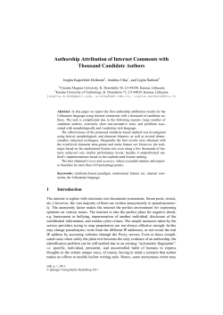 Authorship Attribution of Internet Comments with Thousand