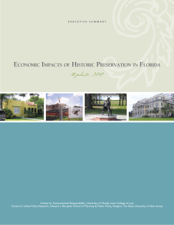 Economic Impacts of Historic Preservation in Florida