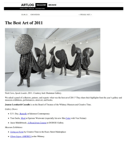 Artlog / The Best Art of 2011