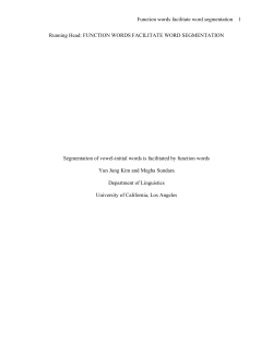 Segmentation of vowel-initial words is facilitated