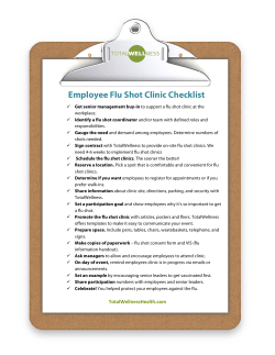 Employee Flu Shot Clinic Checklist