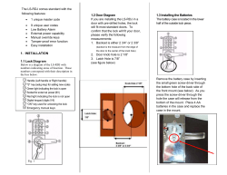 1. INSTALLATION 1.1 Lock Diagram 1.2 Door Diagram 1.3 Installing