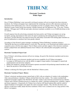 Electronic Tearsheets White Paper