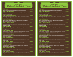 Deluxe Sandwich Menu