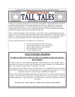 tall tales teachers guide - historical school assemblies, Patrick