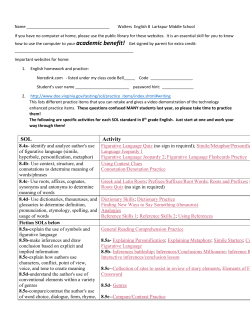 SOL Activity - Larkspur Middle School