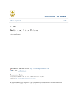 Politics and Labor Unions