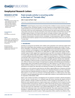 Peak tornado activity is occurring earlier in the heart of Tornado Alley
