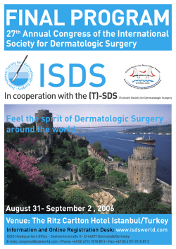 27th Annual Congress of the International Society for Dermatologic
