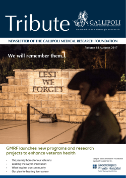 PTSD - Gallipoli Medical Research Foundation