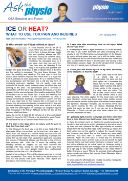 Ice or Heat - what to use for pain and injuries