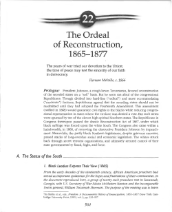 Ordeal of Reconstruction 1865-1877