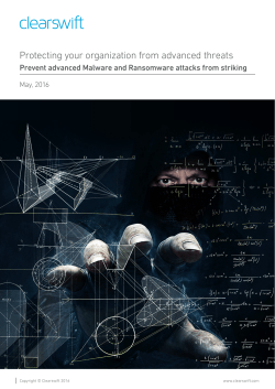 Protecting your organization from advanced threats