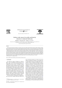 Iridium oxide sensors for acidity and basicity detection in