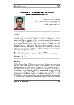 assessment of the exchange rate convergence in euro