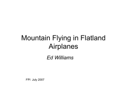 Mountain Flying - Ed Williams` Aviation Page