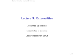 Lecture 9: Externalities