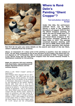 Who was Ren&eacute; Delin - Aviculture Europe