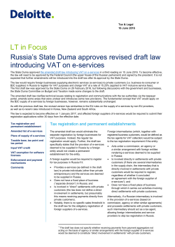 LT in Focus Russia`s State Duma approves revised draft law