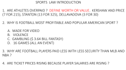 sports law - University of Baltimore School of Law
