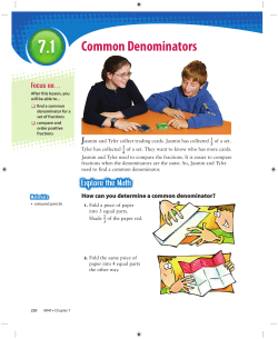 Common Denominators