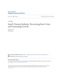 Israel`s Tourism Industry: Recovering from Crises and Generating
